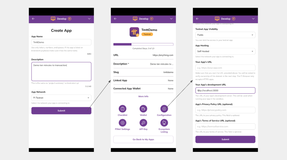 Providing new app details