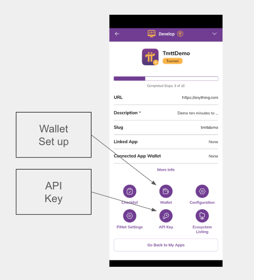 API key and wallet setup
