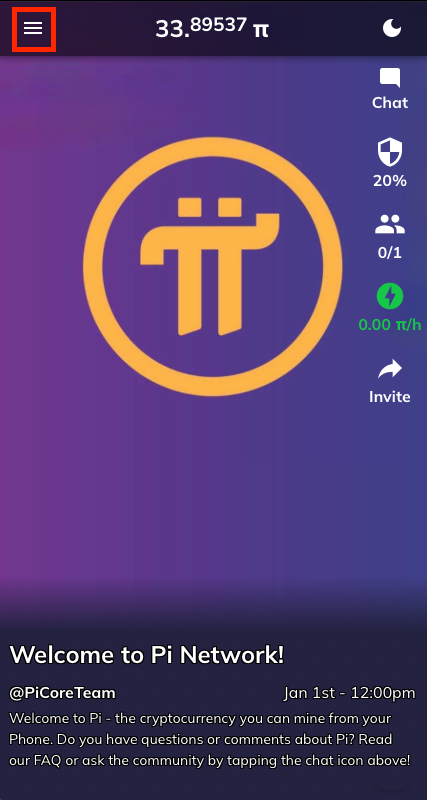 Hamburger menu button