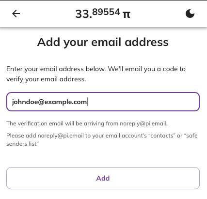 Email address confirmation